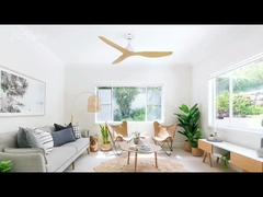 پنکه سقفی DC مدرن 52 اینچی با پره‌های ABS طرح چوب