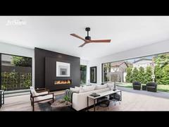 پنکه سقفی چوبی جامد 52 اینچی موتور DC بی صدا طراحی مدرن برای استفاده در اتاق نشیمن و اتاق خواب