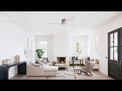 پنکه سقفی LED 2 در 1 با پره پلاستیکی 48 اینچی، موتور بی‌صدا، ایده‌آل برای اتاق خواب و اتاق نشیمن