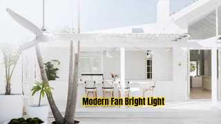 پنکه سقفی مدرن 52 اینچی سفید با نور