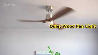 پنکه سقفی چوبی آرام با نور