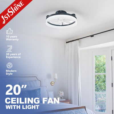 خرید پنکه های پلاستیکی شفاف ABS 20 اینچ فن سقف با نور LED و طراحی فلش ماونت تولید آنلاین
