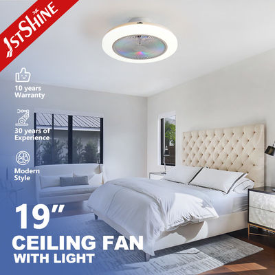 خرید 19 اینچ فن سقف بسته با چراغ LED و کنترل از راه دور فلش ماونت دی سی موتور تولید آنلاین