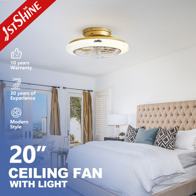خرید 1stshine 20 اینچ فن سقف طلایی با چراغ LED و سوئیچ کنترل دیوار تولید آنلاین