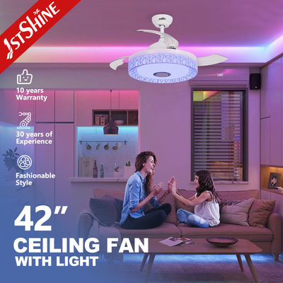 خرید پنکه سقفی با پره‌های جمع‌شونده، موزیکال و روشنایی‌دار AC Motor Type 1stshine تولید آنلاین