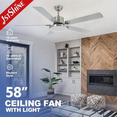 خرید پنکه سقفی هوشمند 58 اینچی با 5 پره MDF و ریموت کنترل و چراغ LED سه رنگ تولید آنلاین