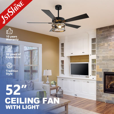 خرید پنکه سقفی کلاسیک CB SAA ETL 5 Blades با نور برای اتاق نشیمن تولید آنلاین