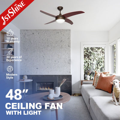 خرید پنکه سقفی LED با پره های 4 تایی MDF و نور و ریموت کنترل، طراحی مدرن 1stshine Natural Wind تولید آنلاین
