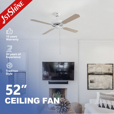 خرید دکوراسیون داخلی 35W 52 اینچ فن سقف با زنجیره کش 4 Mdf تیغه های موتور AC تولید آنلاین