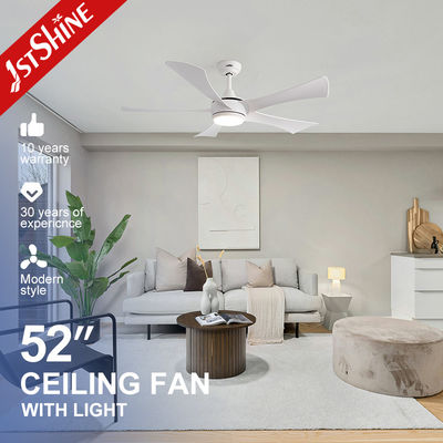 خرید 5 تیغه سفید ABS تیغه های فن سقف با چراغ LED، 52' فوت فن سقف با نور تولید آنلاین