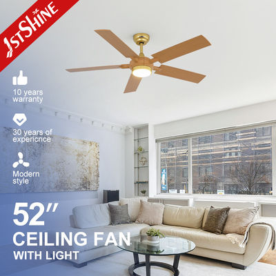 خرید چراغ سقفی LED 1stshine با ریموت کنترل، روکش طرح چوب، 5 پره، لوگو 1stshine/لوگوی OEM تولید آنلاین
