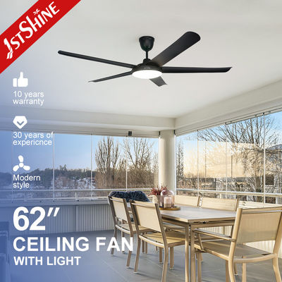 خرید 1stshine 6 Speed Silent DC Motor Ceiling Fan با 5 تیغه پلاستیکی سیاه و چراغ LED تولید آنلاین