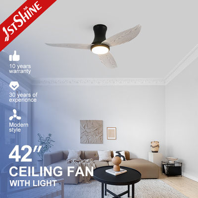 خرید 42 Inch/OEM 3 Color Dimmable Ceiling Fan with Plastic Wood Grain Design and Low Ceiling تولید آنلاین