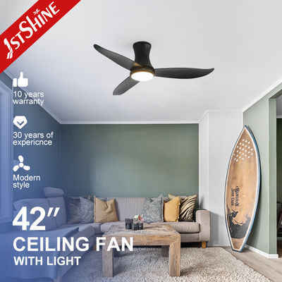 خرید OEM/ODM Ceiling Fan Factory 48 inches Black Flush Mount Ceiling Fan With Dimmable LED Light تولید آنلاین