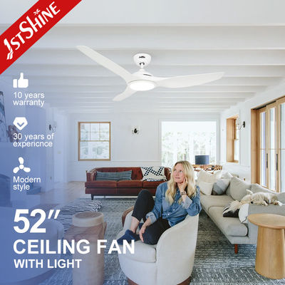 خرید ROHS 52 اینچ سفید کم سر و صدا فنر سقف جریان هوا بزرگ LED شش سرعت کنترل از راه دور تولید آنلاین