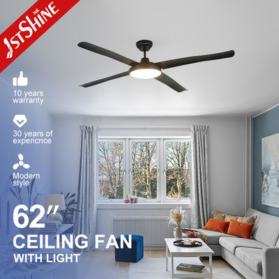 خرید فن سقفی LED مشکی مدرن 4 پره ABS موتور DC صرفه جویی در انرژی تولید آنلاین