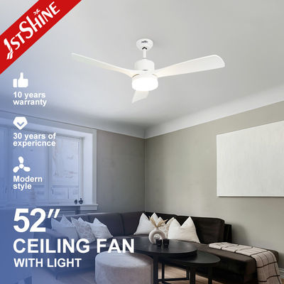 خرید پنکه سقفی LED برای دفتر کار با نور قابل تنظیم و ریموت کنترل، پره‌های ABS سفید تولید آنلاین