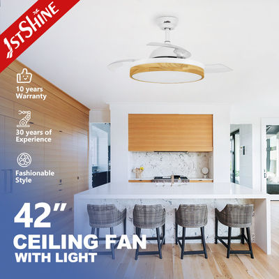 خرید 10- 1stshine عصری چوبی منحصر به فرد پنهان بدون تیغه هوا چراغ LED نورپردازی فانتین سقف تاشو نور تولید آنلاین