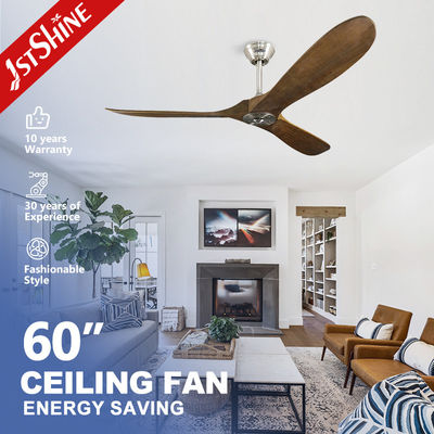 خرید 1stshine 60 اینچ فلزی فن سقف با موتور DC 35W و پروپلر چوبی صرفه جویی در انرژی تولید آنلاین