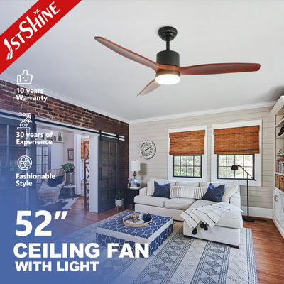 خرید پنکه سقفی LED استاندارد Wind 1stshine با ریموت، پره‌های چوبی جامد، AC مسی خالص، مشکی تولید آنلاین