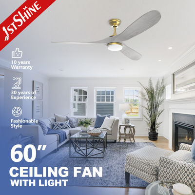 خرید کم سر و صدا 60 اینچ فن سقف 3 تیغه چوب جامد هتل هوشمند Dc Dimmable Led تولید آنلاین