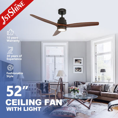 خرید Solid Wood Ergonomic Remote LED Ceiling Fan With Dimmable DC Motor تولید آنلاین
