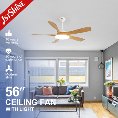 خرید 56-Inch Ceiling Fan with LED Light – DC Motor, 5 Blades, Acrylic Lampshade تولید آنلاین