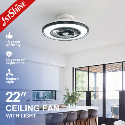خرید 22 Inch Modern Flush Mount Ceiling Fan with LED Light – Compact, Quiet, and Stylish تولید آنلاین