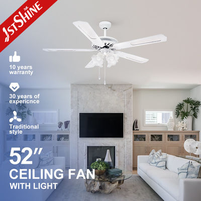 Add a Touch of Style to Your Space with this 52 Inch 5 Blade AC LED Ceiling Fan White
