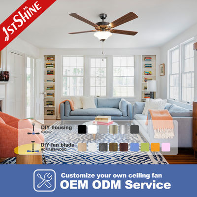 قیمت خوب فن ریترو سقف در حال رشد است 5 تیغه جدید MDF با چراغ های سنتی آنلاین