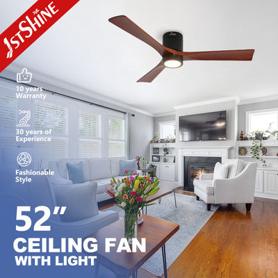 پنکه سقفی مدرن 3 پره چوبی طبیعی با چراغ LED و موتور DC با 5 سرعت