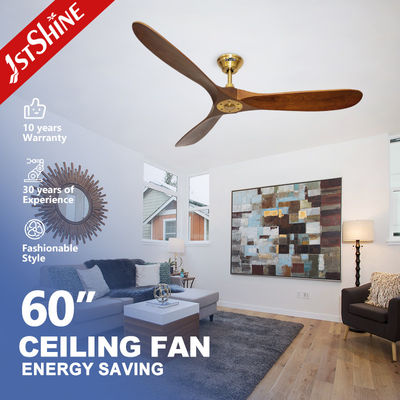 Rotary Vane Quantity 3 220V Solid Wood Blades Ceiling Fan for Ceiling Decoration