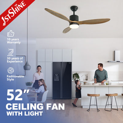 2- 1stshine فن سقف چوبی جامد با نوردهی LED اختیاری و کنترل از راه دور