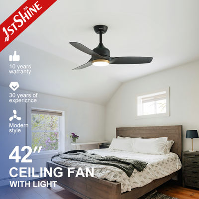 قیمت خوب 42-Inch Modern Matte Black DC Ceiling Fan With LED Light For Bedroom آنلاین